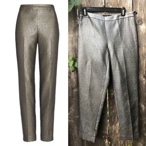 NWT $595 ST JOHN "EMMA" Crop Pants Silver (4)